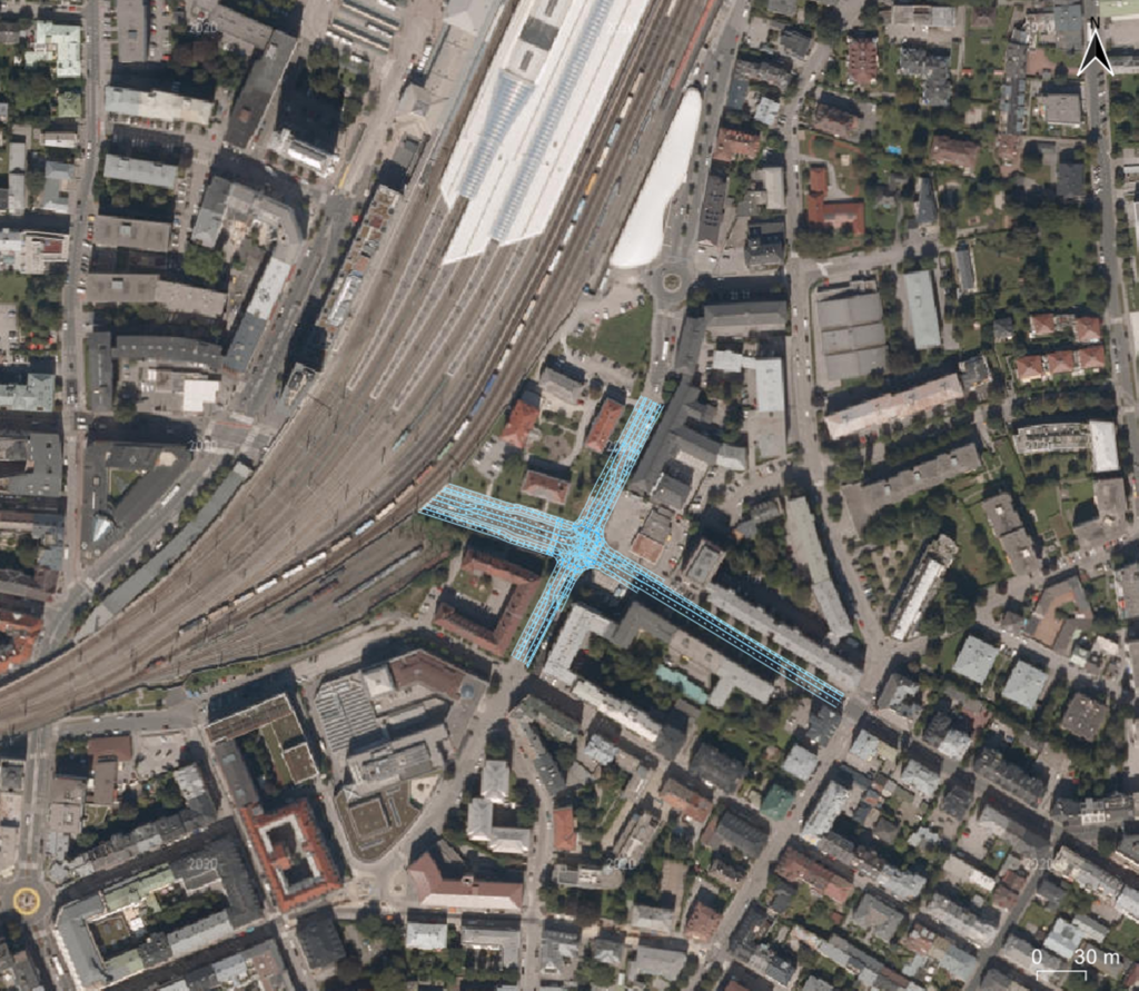 Testkreuzung Weiserstraße/Gabelsbergerstraße 
